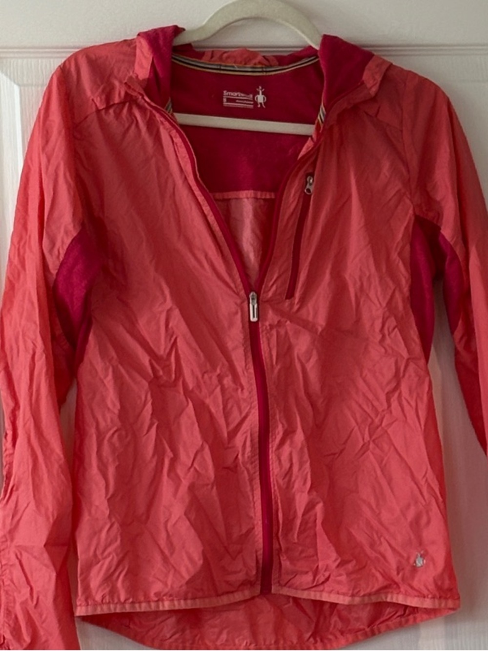 Smartwool Coral Pink Hooded Rain Jacket